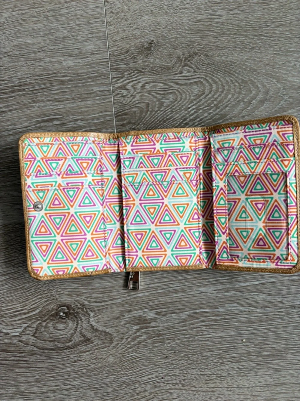 Hobo international Leather Trifold Wallet in Tan - Picture 3 of 5